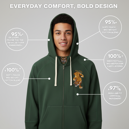 VELARO - Premium Heavyweight Tiger Hoodie